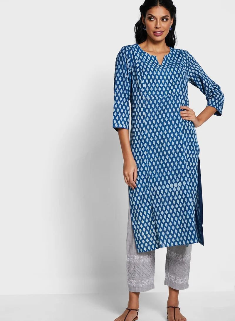 Fabindia Cotton Printed Long Kurti