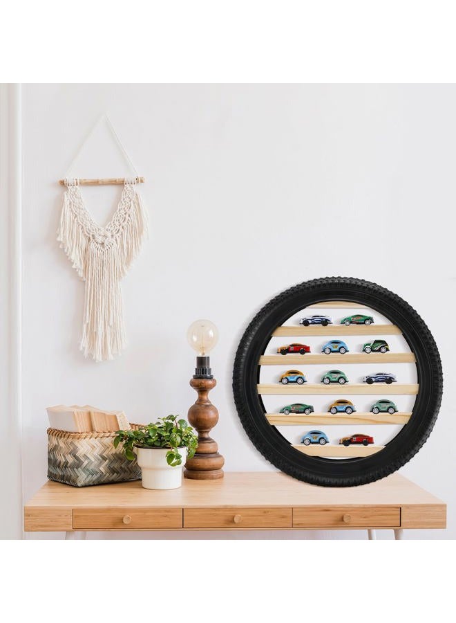 Lineshading Tire Toy Box Wall Car Display Shelf Model Case Stand For 1/64 Collectibles Cars,Collectibles,Toy Figurines(Diameter 16 Inches) - Image 4