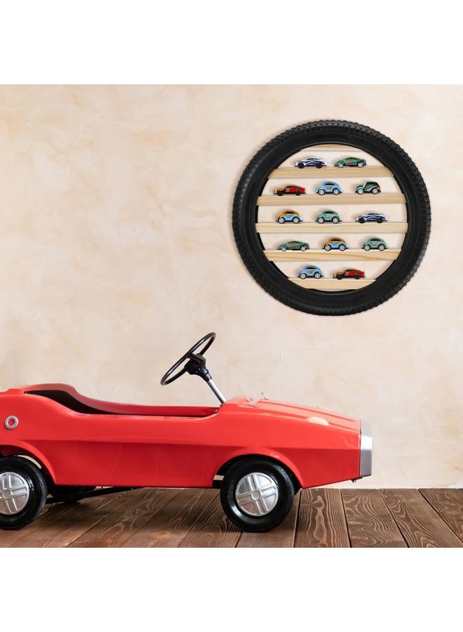 Lineshading Tire Toy Box Wall Car Display Shelf Model Case Stand For 1/64 Collectibles Cars,Collectibles,Toy Figurines(Diameter 16 Inches) - Image 5