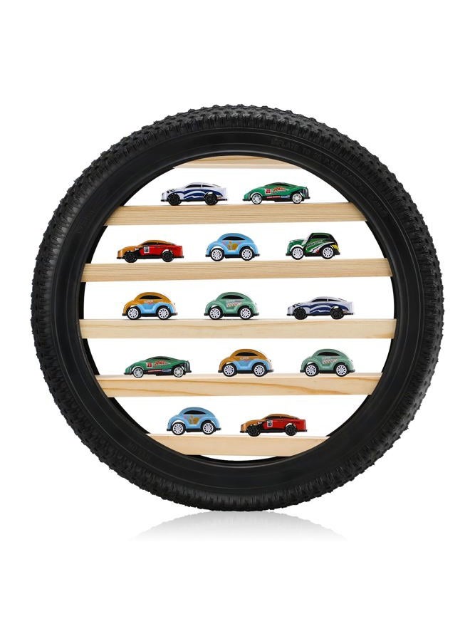 Lineshading Tire Toy Box Wall Car Display Shelf Model Case Stand For 1/64 Collectibles Cars,Collectibles,Toy Figurines(Diameter 16 Inches) - Image 1