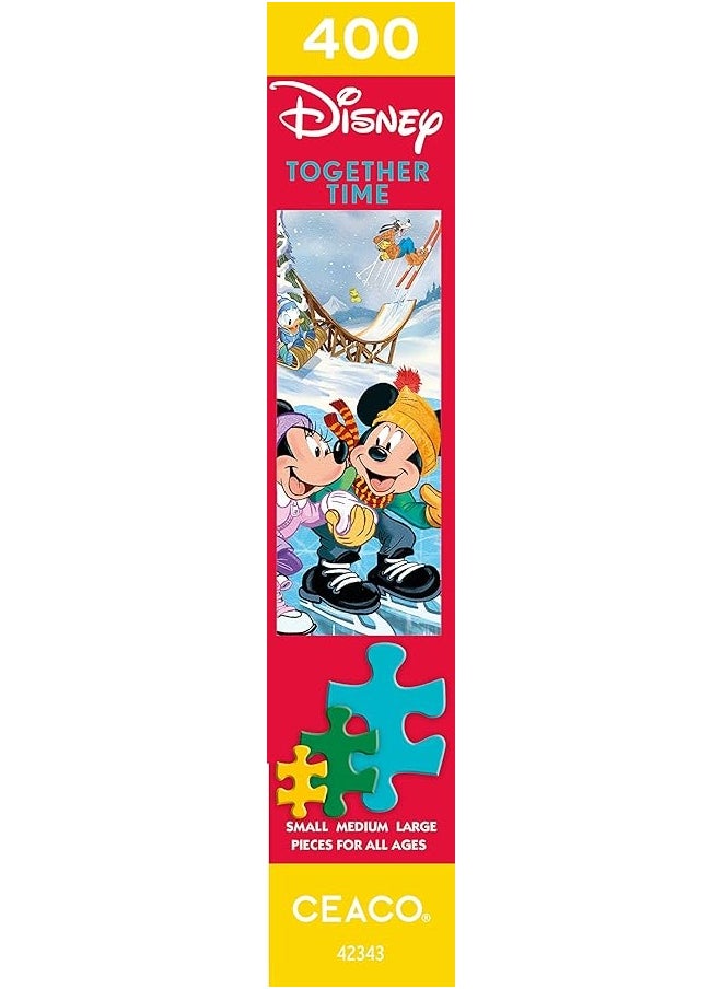 Ceaco Ceaco - Disney Holiday - Together Time - Mickey & Minnie Skating - 400 Piece Jigsaw Puzzle  - Image 5