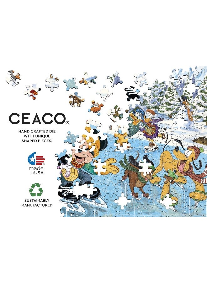 Ceaco Ceaco - Disney Holiday - Together Time - Mickey & Minnie Skating - 400 Piece Jigsaw Puzzle  - Image 3