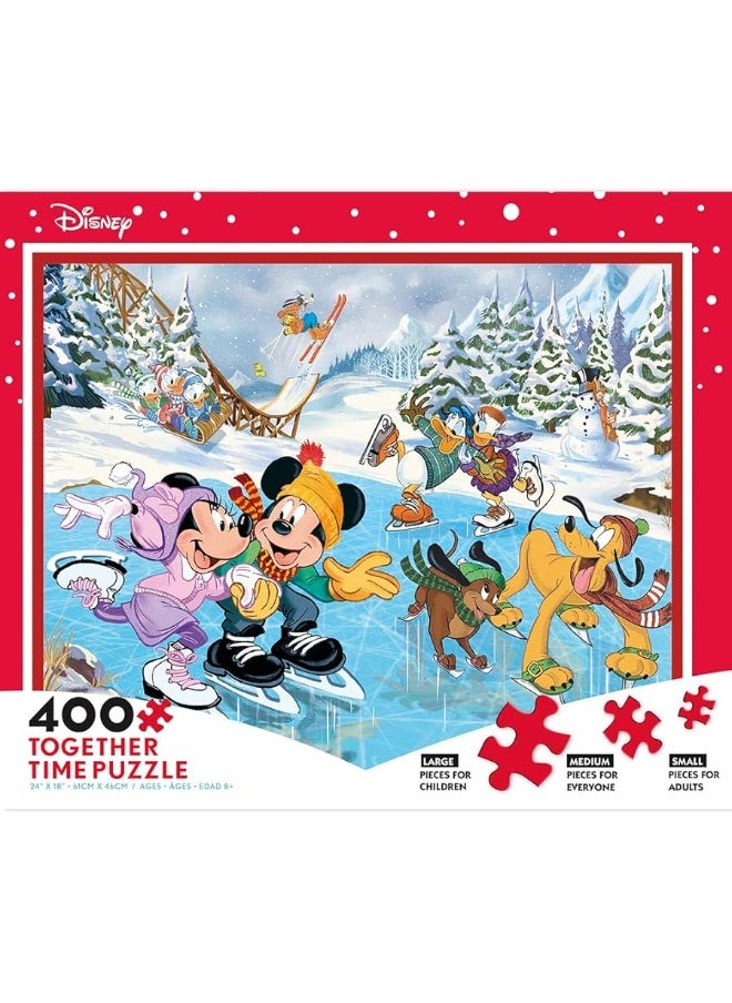 Ceaco Ceaco - Disney Holiday - Together Time - Mickey & Minnie Skating - 400 Piece Jigsaw Puzzle  - Image 4