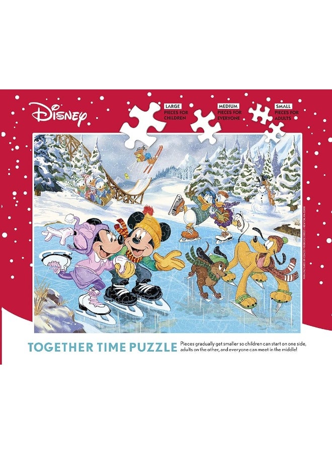 Ceaco Ceaco - Disney Holiday - Together Time - Mickey & Minnie Skating - 400 Piece Jigsaw Puzzle  - Image 2