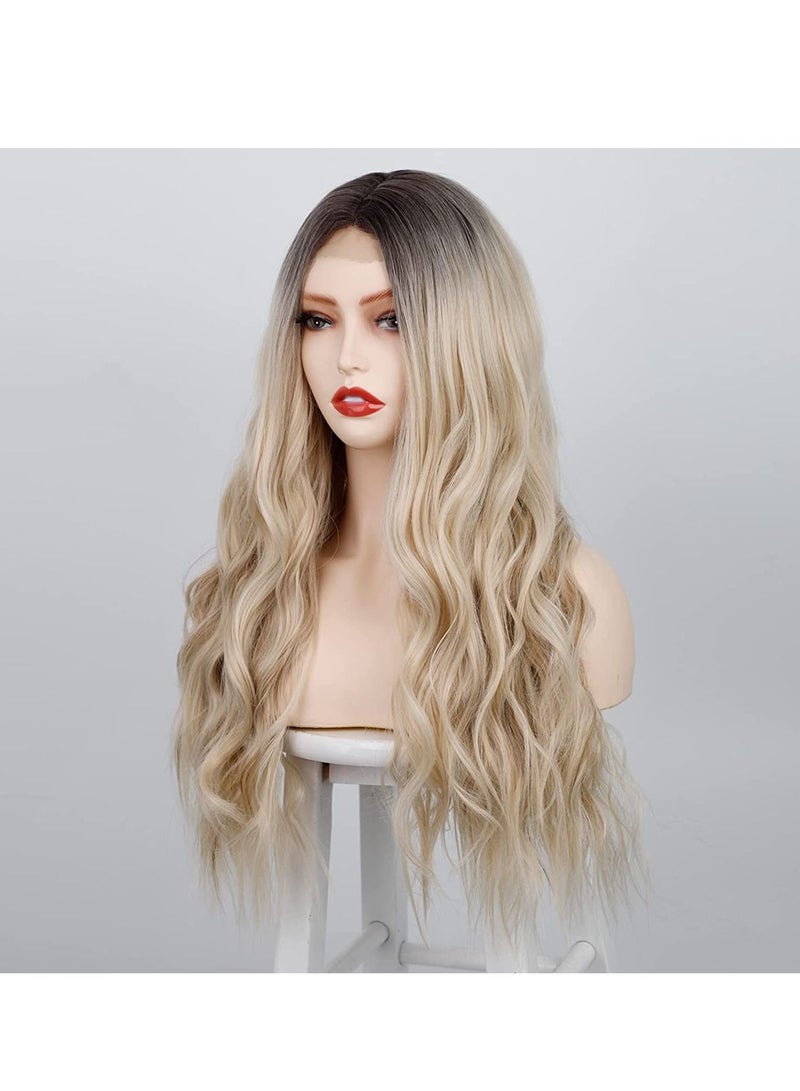 Estelle Eestelle Fashion small lace front wig for women. ( Long Body Wavy Gradient Blonde 4/60) - Image 2