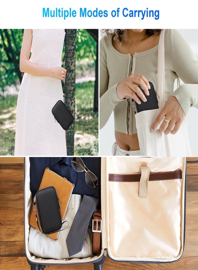 Canboc Camera Case for Canon PowerShot SX740 SX730 HS Digital Camera, 1* Hard Carrying Case + 1* Soft Silicone Protective Cover with Removable Lens Cover, Black (Case Only) - Image 3