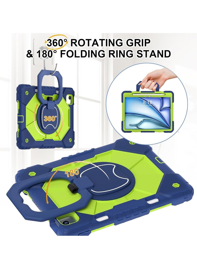 general Kids Tablet Case Compatible with iPad Air 11 Inch (2024) M2, Heavy Duty Kid Boy Girl Cover with Pencil Holder/Handle Kickstand/Shoulder Strap - Image 4