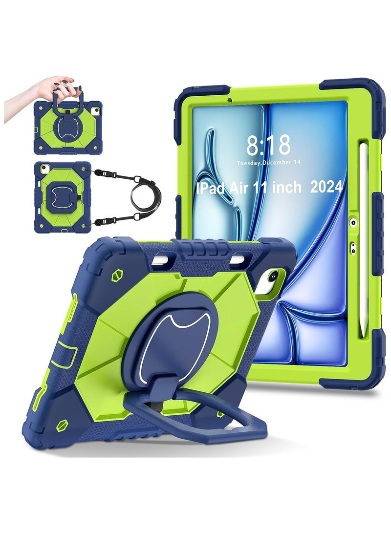 general Kids Tablet Case Compatible with iPad Air 11 Inch (2024) M2, Heavy Duty Kid Boy Girl Cover with Pencil Holder/Handle Kickstand/Shoulder Strap - Image 1