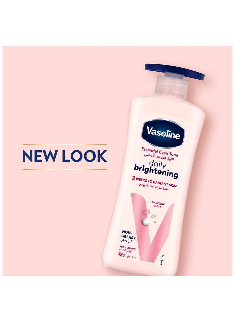 Vaseline Even Tone Daily Brightening Essential Body Lotion 3 x 400ml  - Image 3