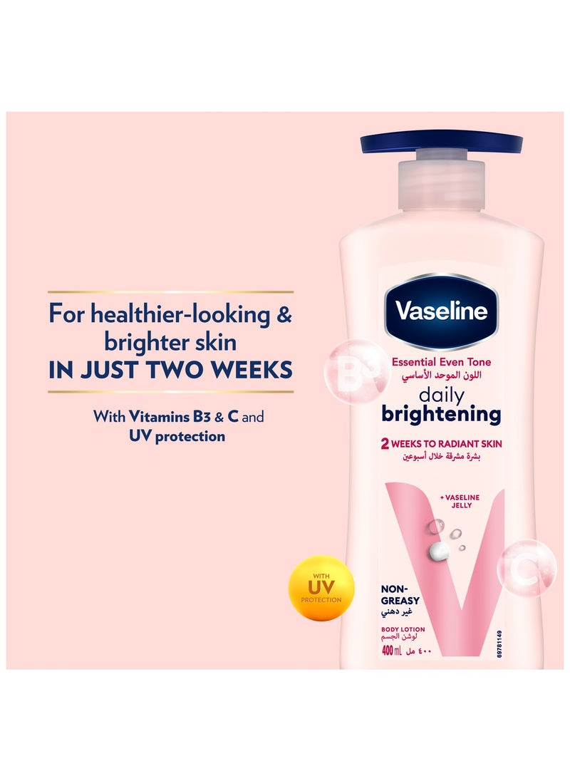 Vaseline Even Tone Daily Brightening Essential Body Lotion 3 x 400ml  - Image 5