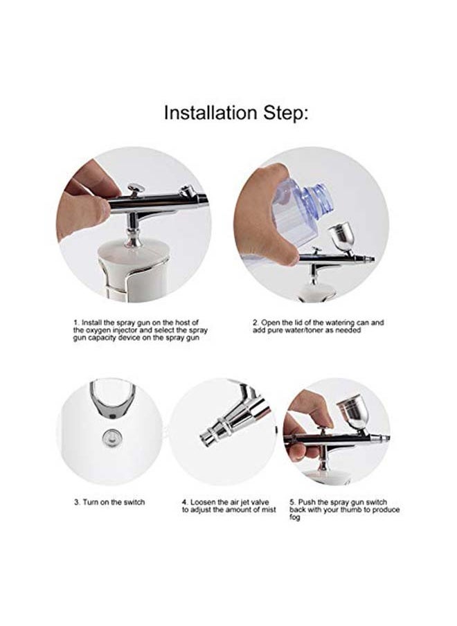 Generic - Professional Oxygen Facial Machine, Portable Water Oxygen Sprayer, Face Skin Moisturizing Handheld Oxygen Injection Machine, Water Oxygen Airbrush - Image 1