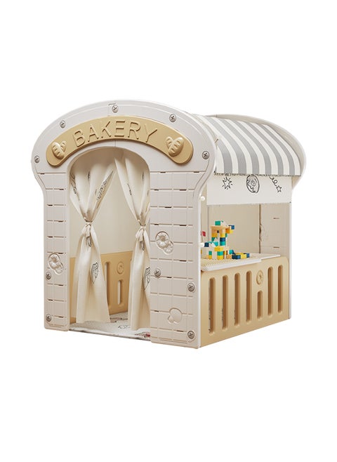 Kids Tent With Windows, Kids Playhouse Indoor & Outdoor With Building Blocks And Storage Basket And Lights, Large Play Tent For Kids Girls Boys