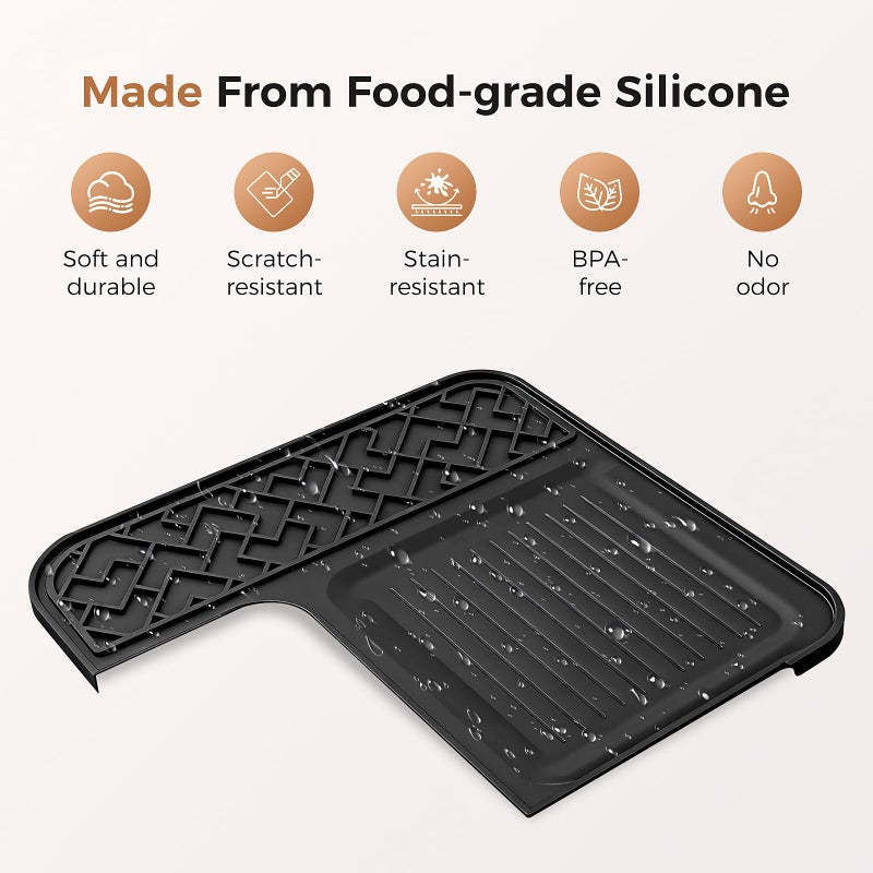 Ndoge Coffee Mat for Ninja Luxe Espresso Coffee Machine ES601, Top Mat Food-Grade Silicone Coffee Bar Accessories for Ninja Luxe Cafe Accessories, Waterproof Heat-Resistant Accessories for Countertop - Image 5