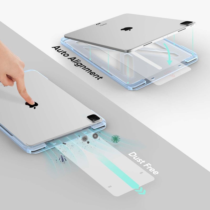 FLOLAB ONETIME NanoArmour Anti-Glare Screen Protector for iPad Air 13 Inch 2024 Anti-Fingerprint Tempered Glass, TruColor, Matte, Easy Install, Bubble Free, Dust Free, Smooth as Butter, Durable - Image 5