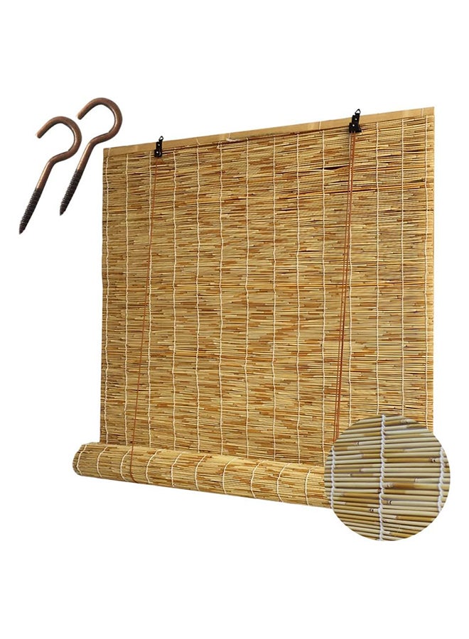 HOME TASTE Hometaste Bamboo Roller Blinds Vintage Style Indoor/Outdoor Window Shades With Roller Accessories - Natural Bamboo Window Curtain For Home And Garden Decor (Small)  - Image 1