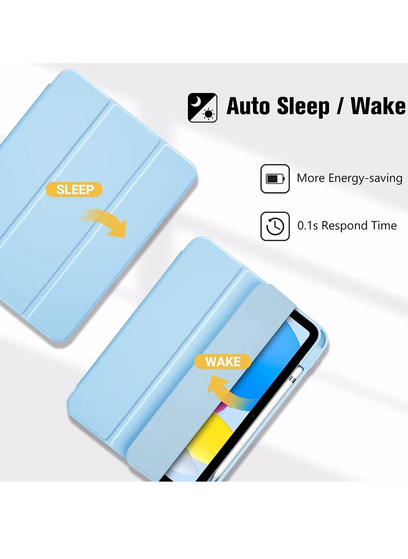 ELTRAZONE iPad 10th Generation 10.9 Inch (2022 Model) Case – Slim Stand Hard Back Shell with Auto Wake/Sleep Function, Blue – Lightweight, Durable, Shockproof, Scratch-Resistant Protection for Everyday Use - Image 5