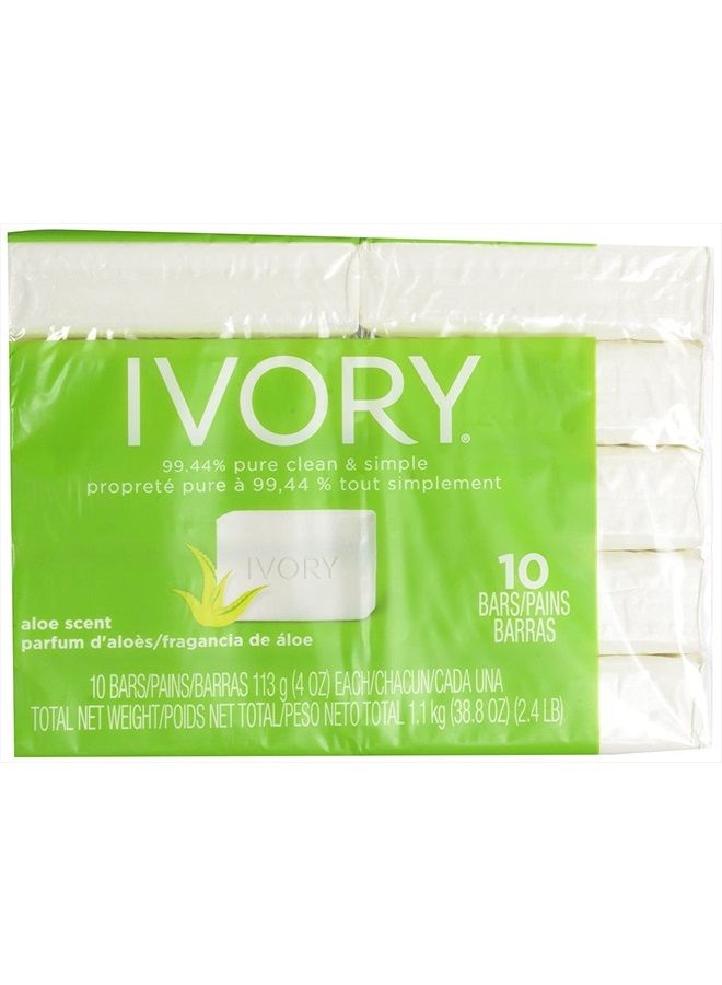 Ivory Bar Soap, Bath Size, Aloe 10 ea (Pack of 2) - Image 4