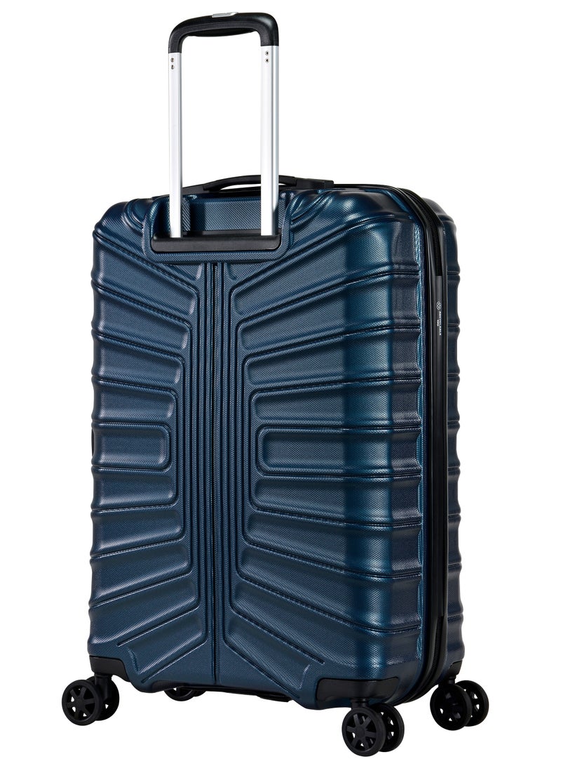 إيمينينت حقيبة سفر صلبة كبيرة بعجلات دوارة مزدوجة هادئة وقفل ، كحلي داكن - Image 2