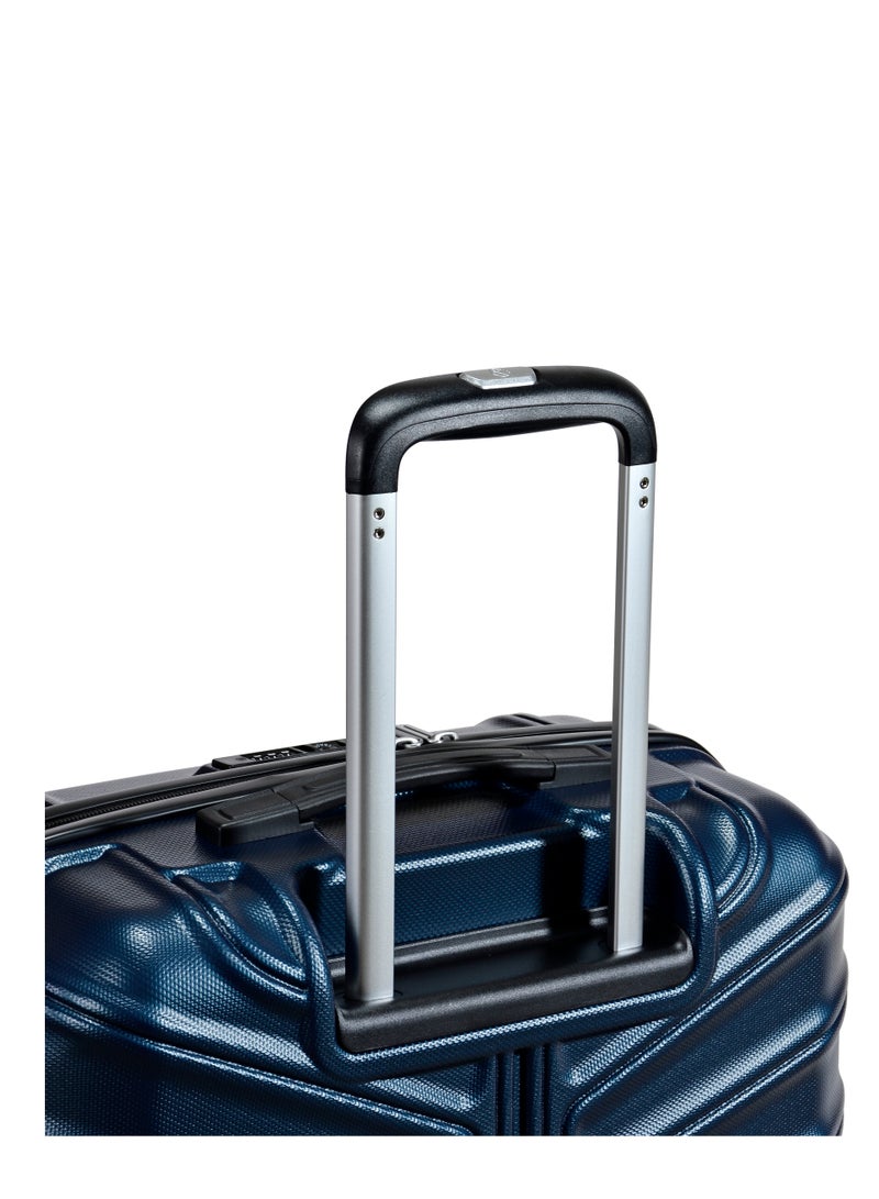 إيمينينت حقيبة سفر صلبة كبيرة بعجلات دوارة مزدوجة هادئة وقفل ، كحلي داكن - Image 5