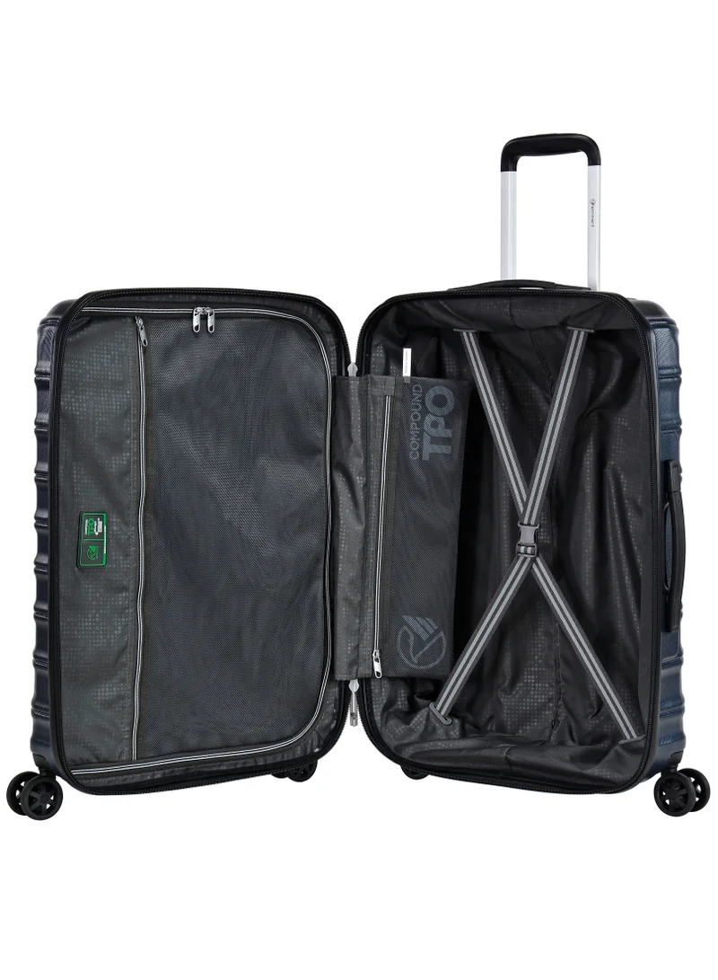 eminent Hard Case Travel Bag Large Luggage Trolley TPO Lightweight Suitcase 4 Quiet Double Spinner Wheels with TSA Lock KK30 Dark Navy