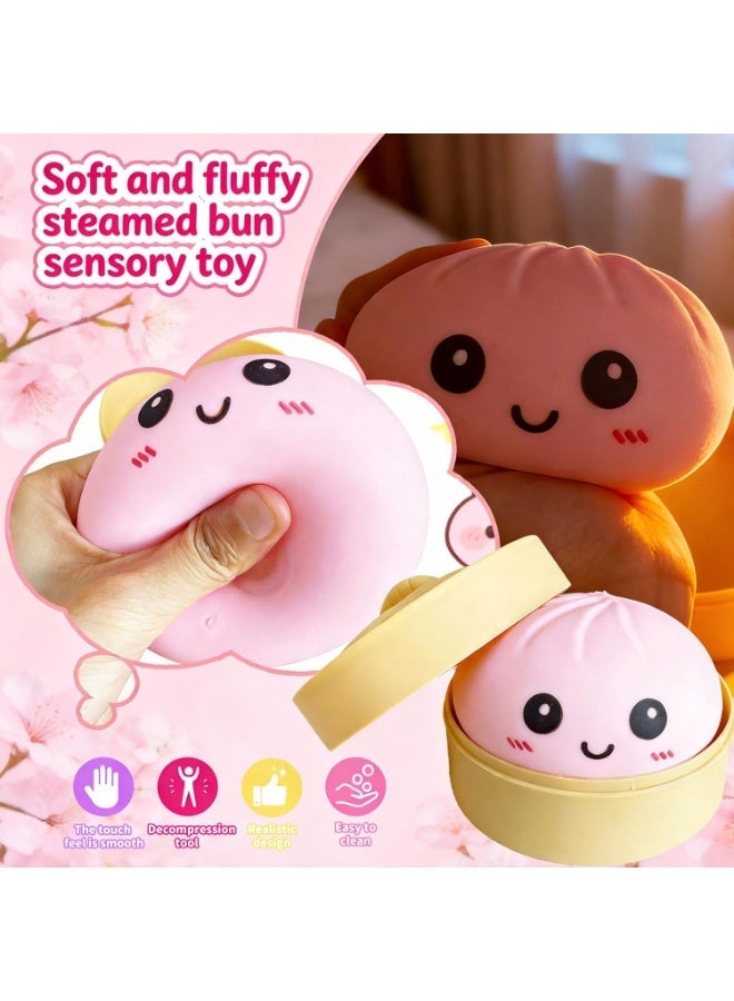 GIOIO Dumpling Squishy Mystery Box, Super Soft Slow Rising TPR Tear-Resistant Smiley Face Dumpling Toy, Fidget Sensory Toys for Easter Basket Stuffers, Parties, Classroom Prizes Adults K - Image 3