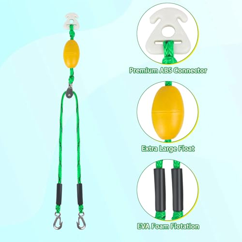 ORLANG 12FT Boat Tow Harness for Tubing, Water Ski Tow Rope Boat Harness with Stainless Steel Big Hooks, Boat Tow Rope for Watersports, Self Centering Tow Harness for Boat Water Sport Jet Ski Wakeboarding - Image 3