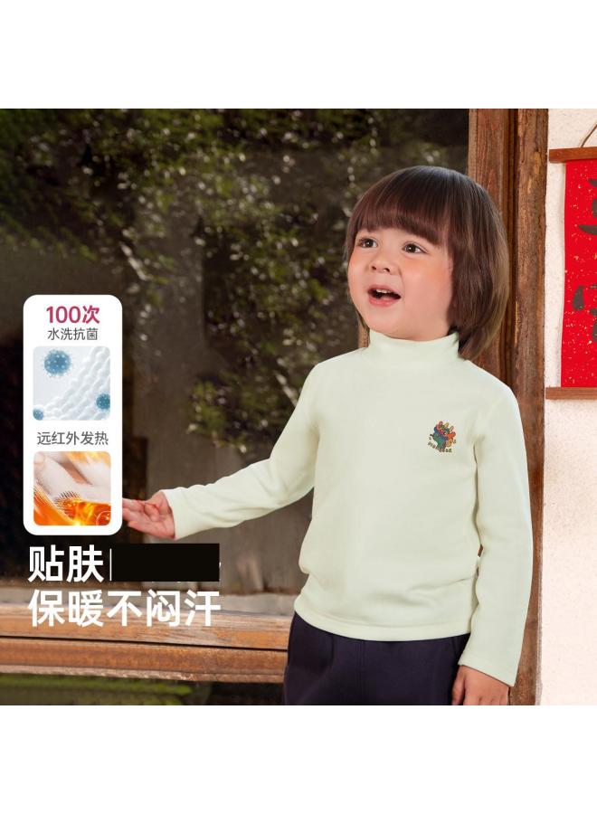 Baby Base Layer Shirt Boys T-shirt Autumn Winter Thick Warm Top Girls Lining Base Layer Shirt - Image 2