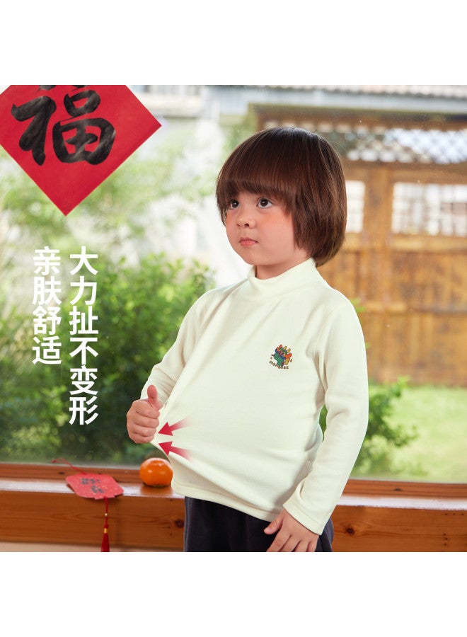 Baby Base Layer Shirt Boys T-shirt Autumn Winter Thick Warm Top Girls Lining Base Layer Shirt - Image 4