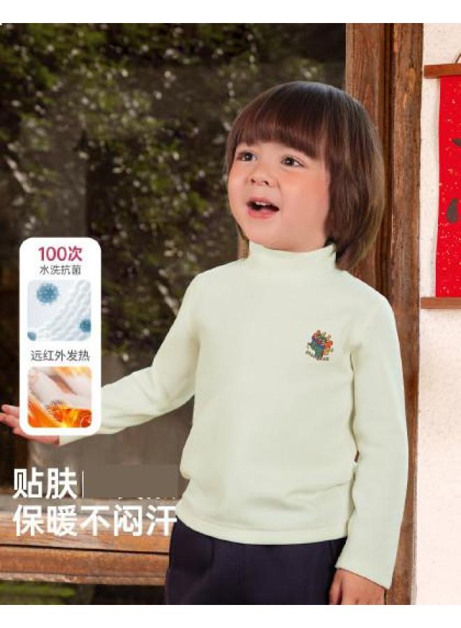 Baby Base Layer Shirt Boys T-shirt Autumn Winter Thick Warm Top Girls Lining Base Layer Shirt - Image 1