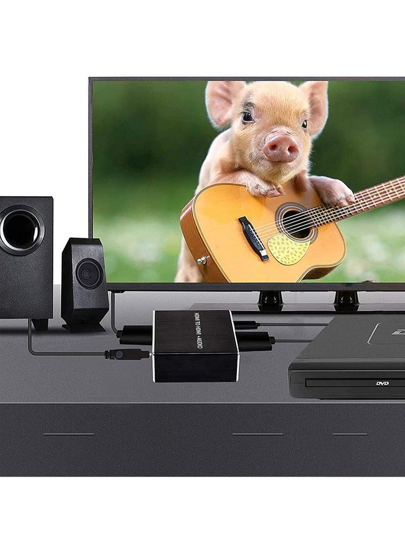 Mini HDMI to HDMI Audio Extractor Splitter – 4K@60Hz HDMI SPDIF & Toslink Converter with 3.5mm Stereo Output - Image 3