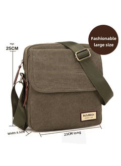 Generic 2023 Mens Premium Canvas Bag Thickened Durable Casual Korean Style MessengerArmy Green Army Green 