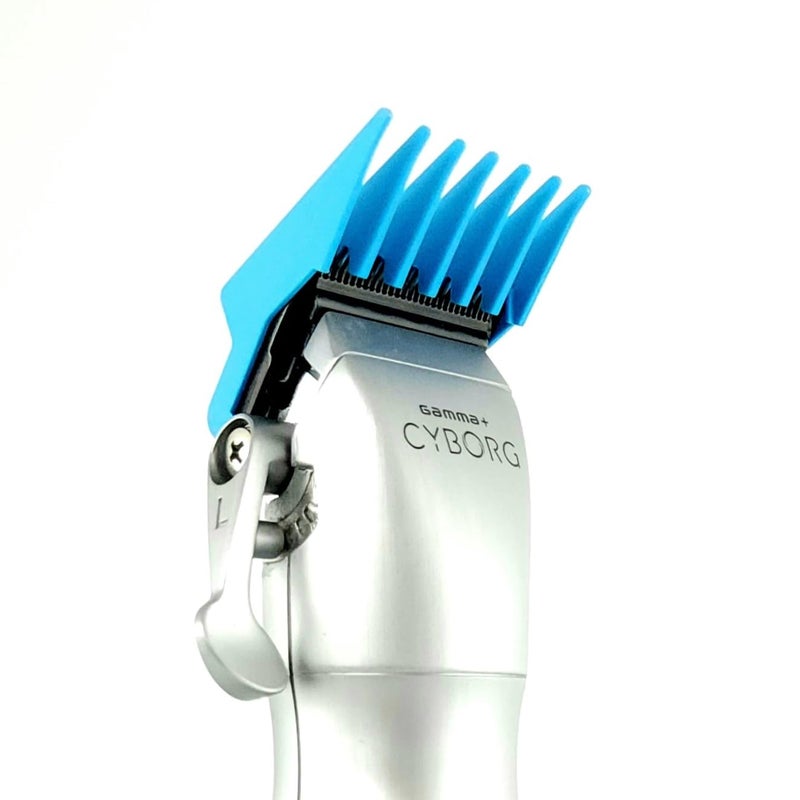 GAMMA+ Professional Dub Magnetic Hair Clipper Guards from 1/16 to 3/4 (Cyan Blue 4-PK) - Image 4