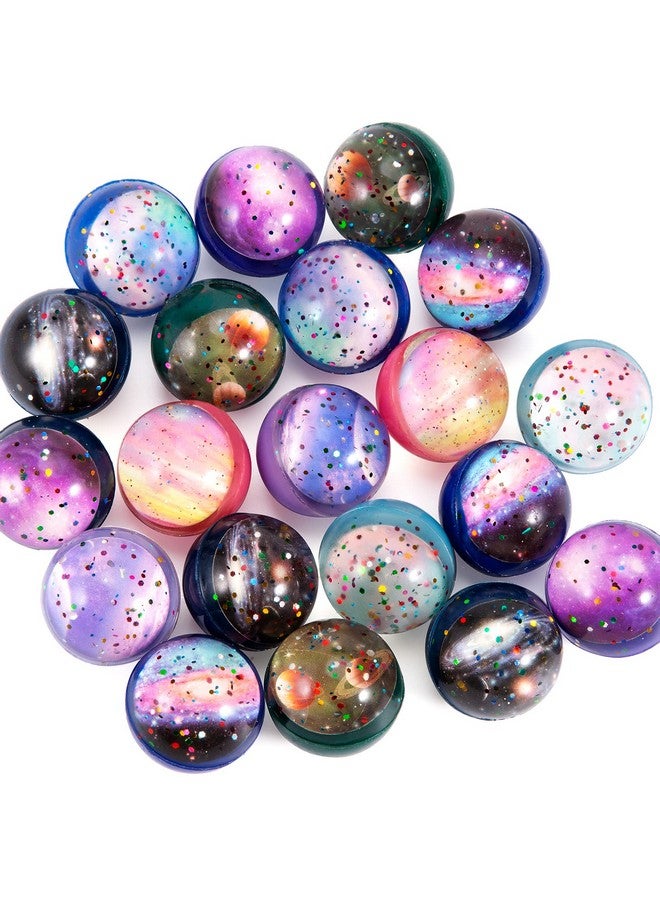 بليلي 20 قطعة من الكرات النطاطة الفضائية السائبة 32 مم كرات نطاطة للأطفال هدايا الحفلات وحقائب الهدايا وحشو عيد الميلاد بيناتا وجوائز الفصول الدراسية وألعاب الحيوانات الأليفة - Image 1