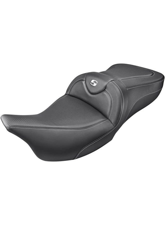Saddlemen 0801-1166 808-07B-185 Road Sofa Seat Carbon Fiber 08+ TOURING MODELS, BLACK CARBON FIBER - Image 2