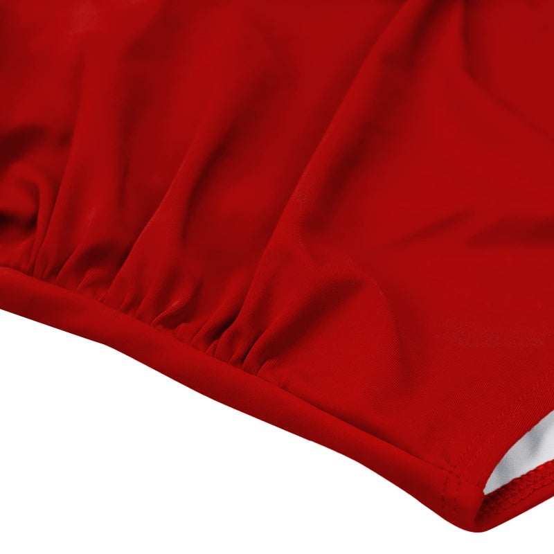 Eomenie Women's One Piece Swimsuits Tummy Control Cutout High Waisted Bathing Suit Wrap Tie Back 1 Piece Swimsuit Red - Image 4