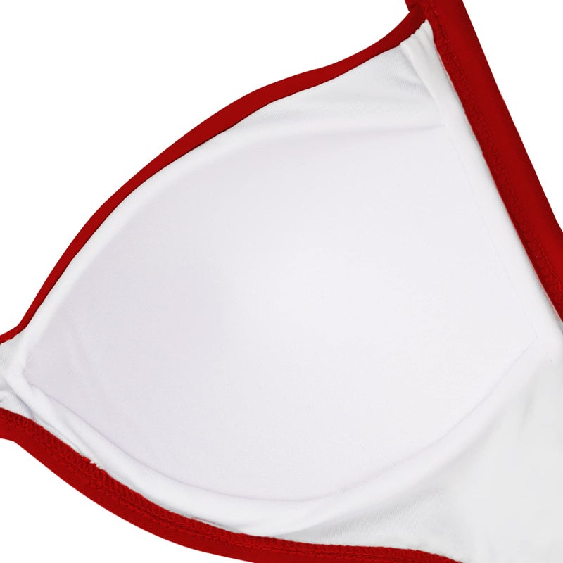 Eomenie Women's One Piece Swimsuits Tummy Control Cutout High Waisted Bathing Suit Wrap Tie Back 1 Piece Swimsuit Red - Image 5