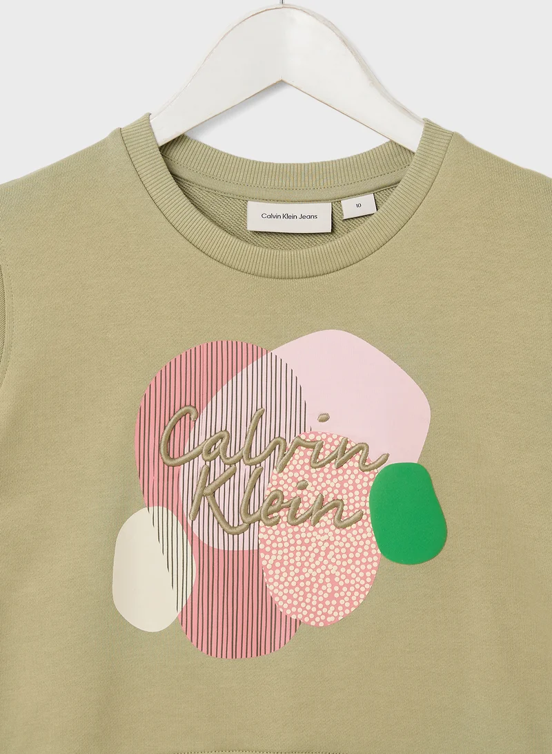 Calvin Klein Jeans Youth Graphic Logo Sweatshirt