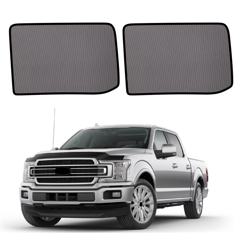 KOCZIL 2015-2020 f150 Window Shades - Rear Side Window Sun Shade for Baby, Breathable Mesh Car Privacy Window Covers, UV Protection and Heat Insulation for Road Trips, Napping, Camping (2 PCS) - Image 1