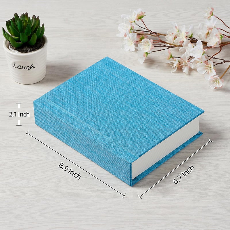 Pssoss Photo Album 5x7 with Writing Space Linen Cover 5x7 Photo Album Book Holds 30 Photos Ideal for Wedding Theme-Album and Baby Photo Albums (Blue 30 Pockets) - Image 2