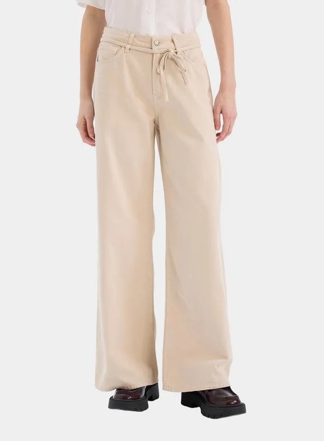 DeFacto DeFacto Beige Wide Leg Pant