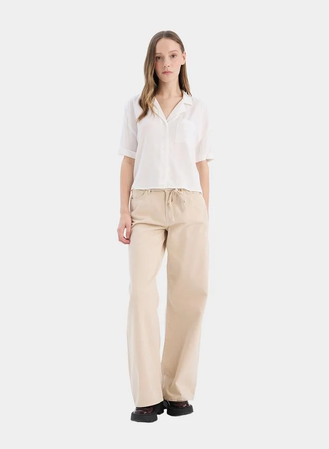 DeFacto DeFacto Beige Wide Leg Pant
