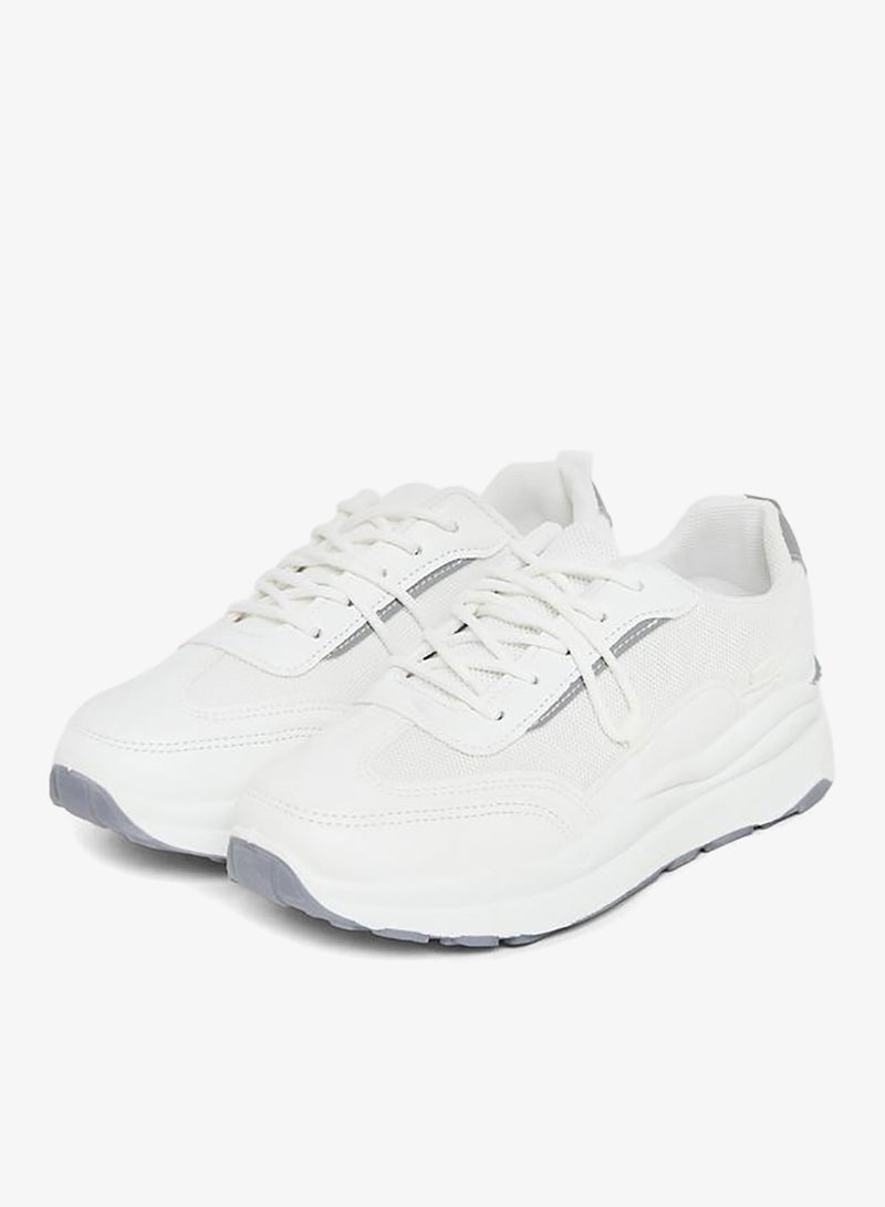 Styli Panelled Cleated Heel Sneakers - Image 2