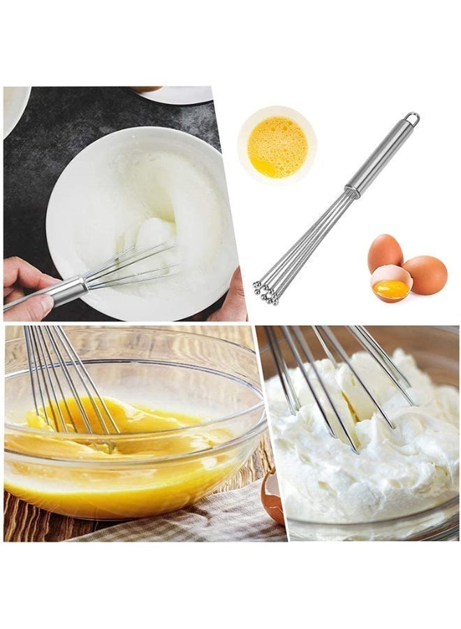 3-Piece Stainless Steel Whisk Set – Balloon Whisk, Ball Whisk & Rotary Egg Beater – Heavy Duty Kitchen Whisks for Baking, Cooking, Cream, Eggs & Batter Mixing – Dishwasher Safe - Image 4