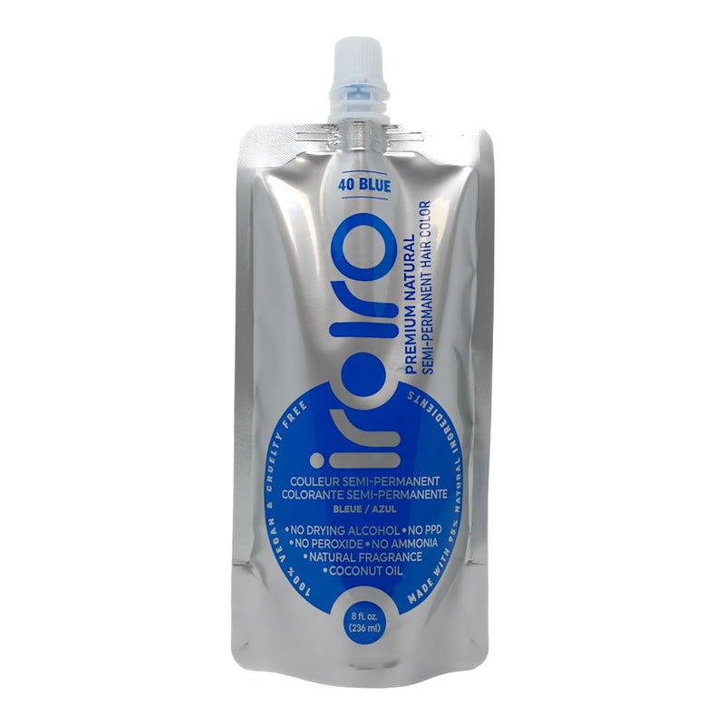 IROIRO Premium Natural SemiPermanent Hair Color 40 BLUE 8oz