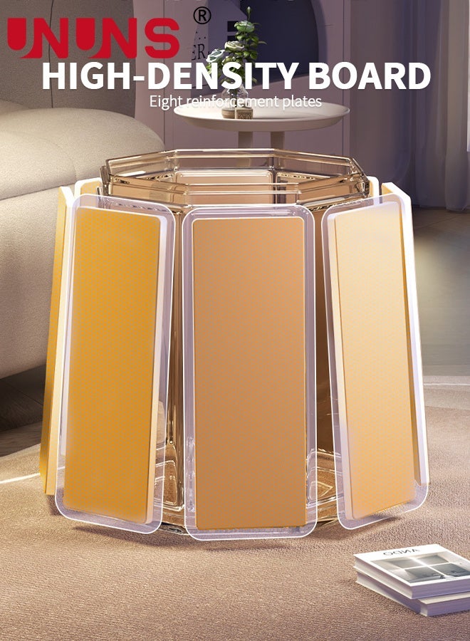 UNUNS Collapsible Foot Bath Basin,Foldable Foot Bath Tub with Zipper,Multi-Functional Portable Foot Soaking Bucket with Handle and Drainage Holes, Thickened Thermal Foot Bath Tub Soaking for Camping Outdoor Washing - Image 4