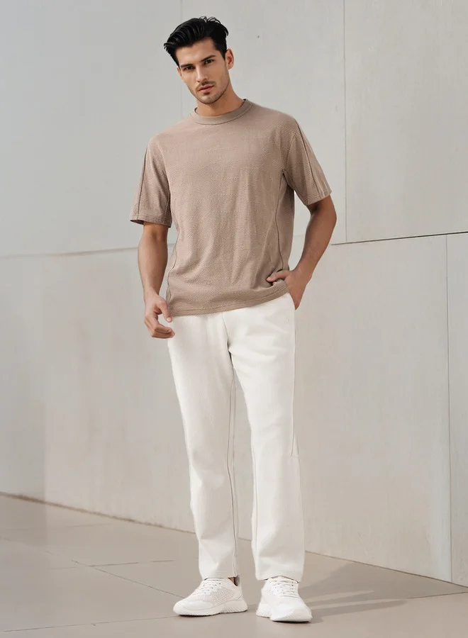 ادوت من سبلاش بنطلون رياضي رجالي بقصة عادية وخصر برباط