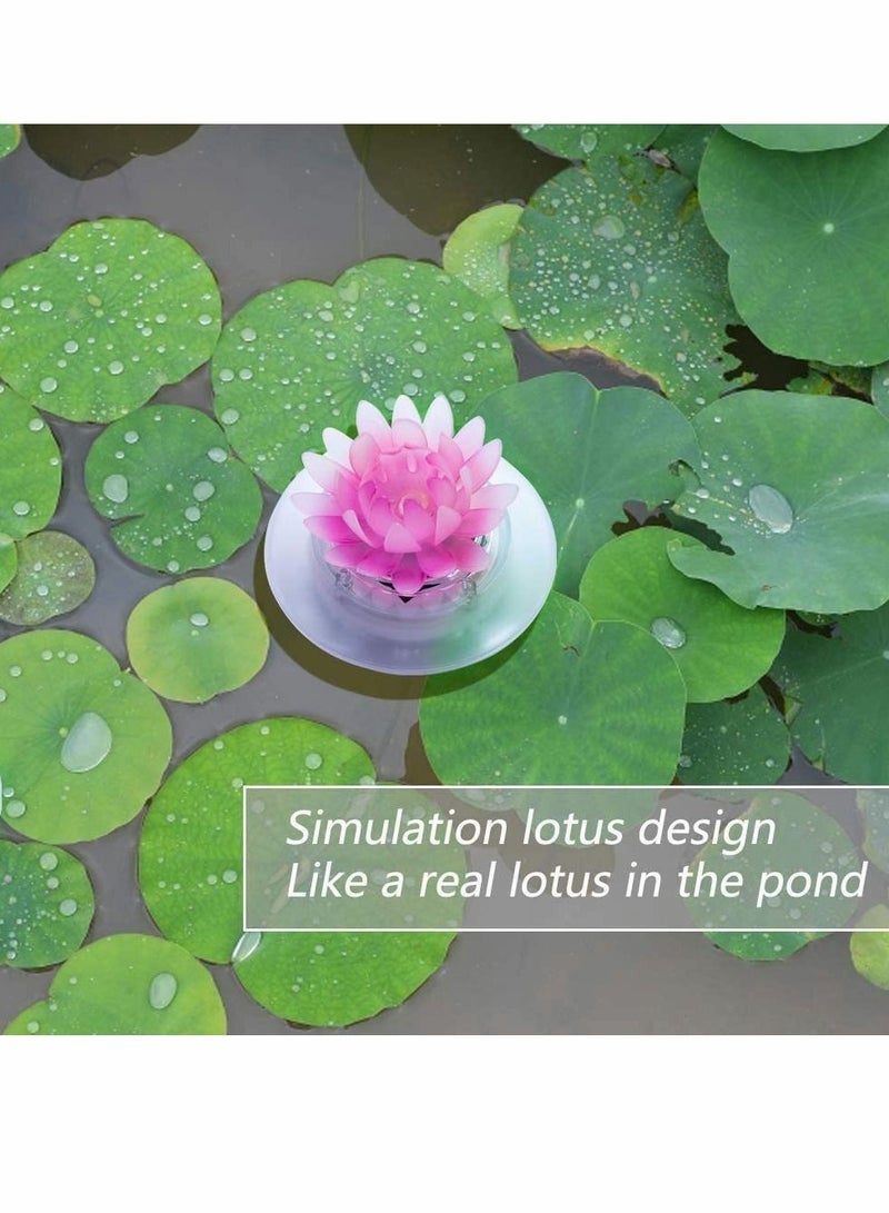 Y&D Solar Pond Lights, Lotus Floating Pool Led 7 Color Changing Waterproof Submersible Night Lights Decor for Swimming Pond, Courtyard Landscape (1 PCS)  - Image 3