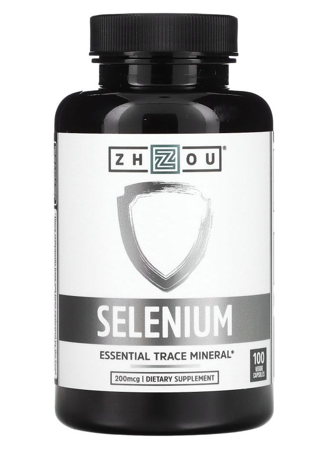 Zhou Nutrition Selenium 200 mcg 100 Veggie Capsules 