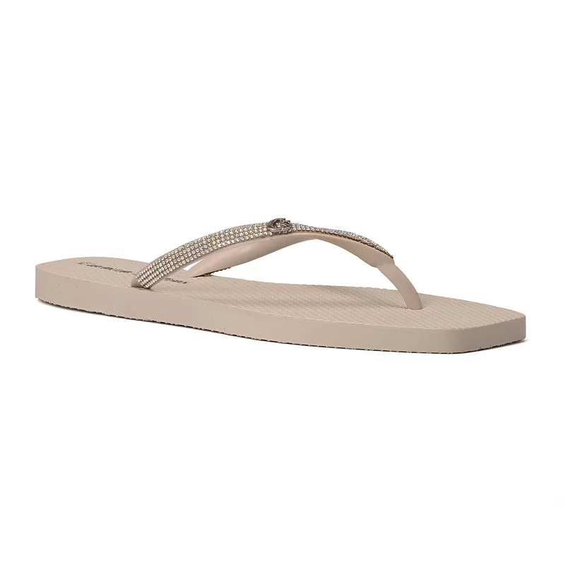 Carmen Steffens Flip-Flops Shine Off-White