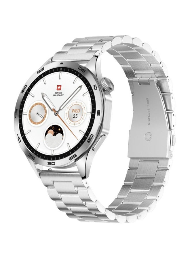 SWISS MILITARY Swiss Military Swiss International Smartwatch - Silver Frame with Silver Steel Strap  - Image 3